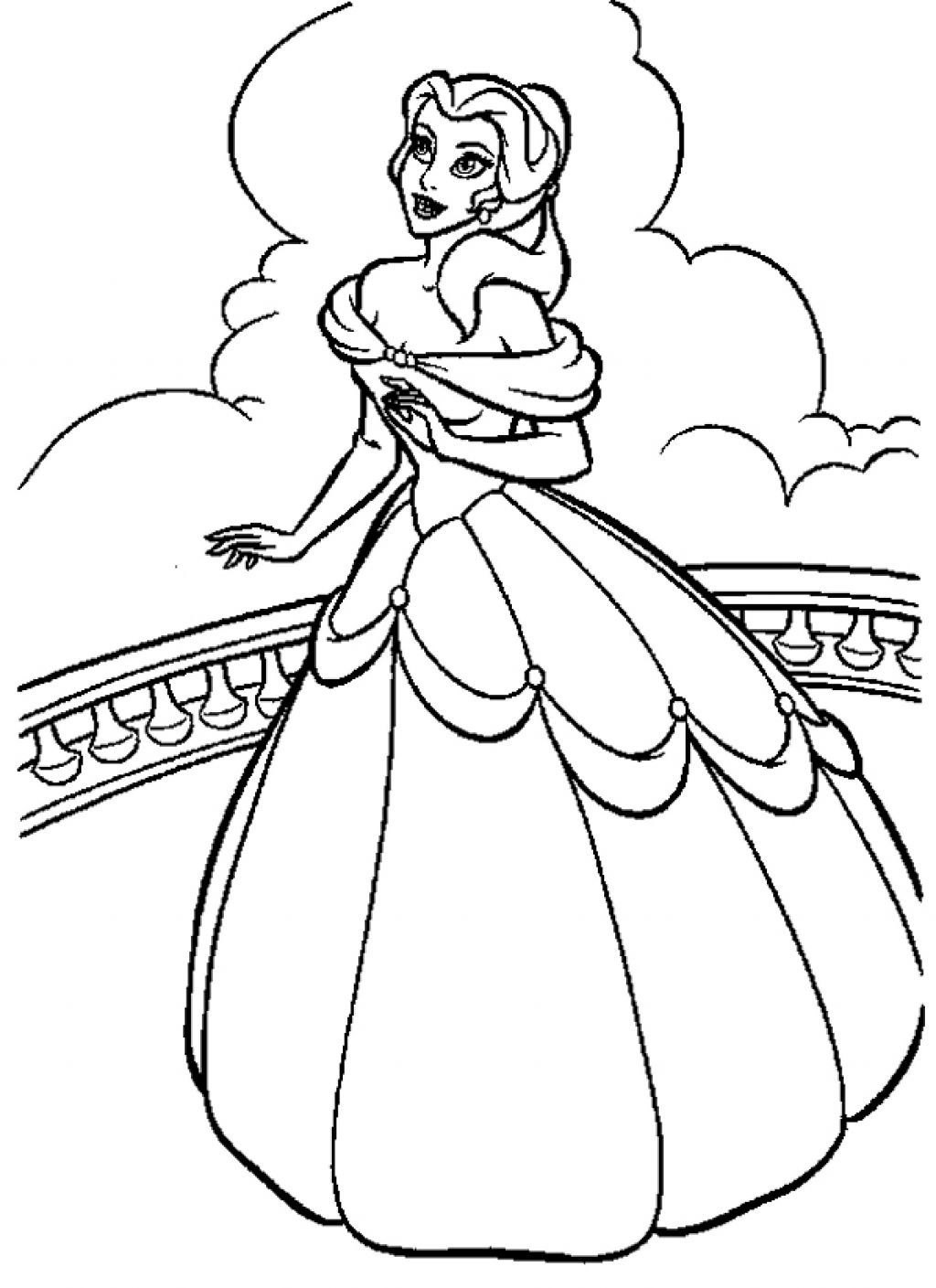 1024x1409 Free Printable Belle Coloring Pages For Kids Disney Princess