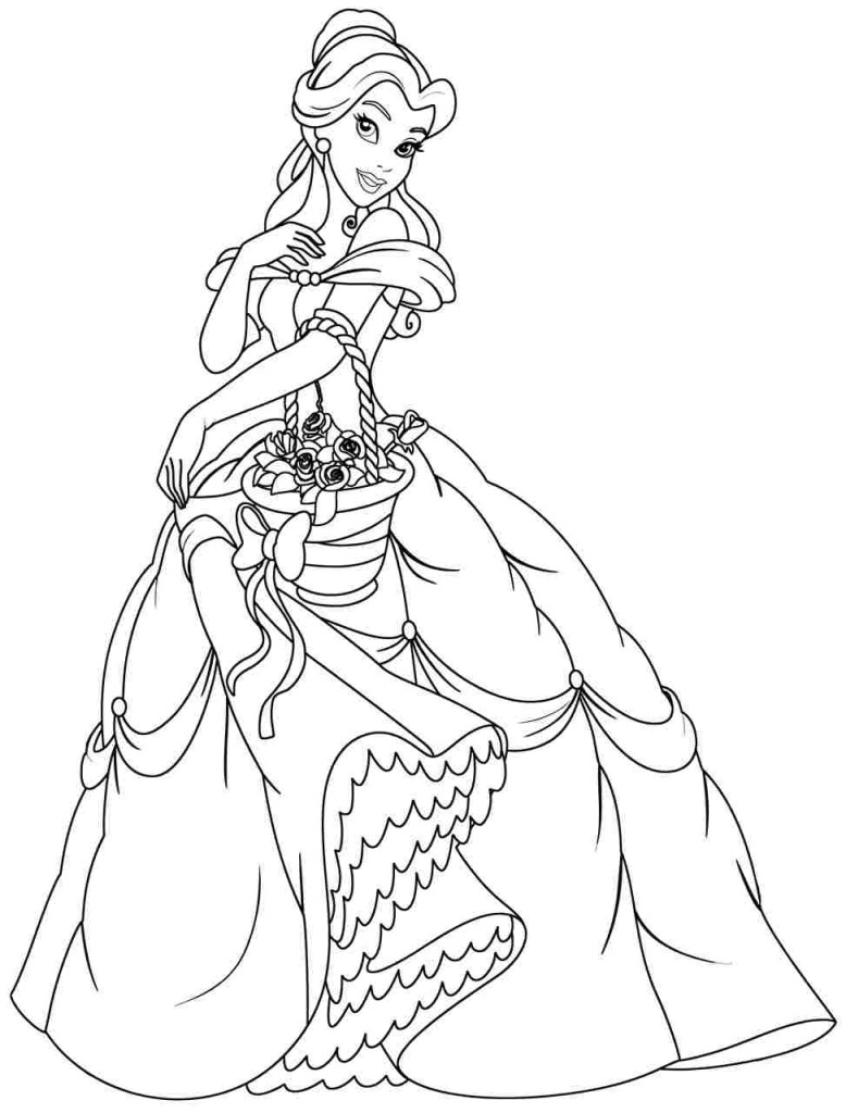 778x1024 Free Printable Belle Coloring Pages For Kids