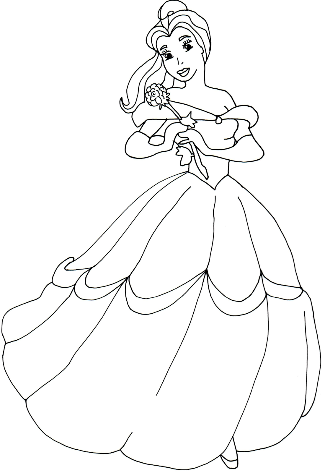 belle coloring pages to print at getdrawings | free download