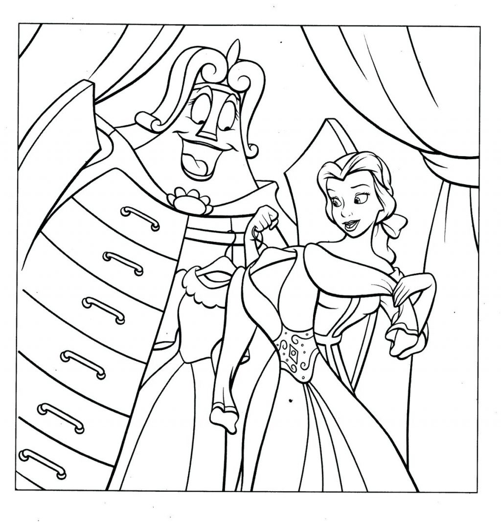1024x1068 Coloring Pages Belle Coloring Pages Princess For Kids Disney