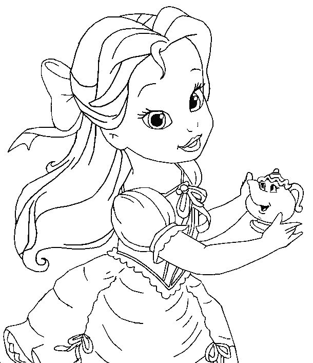 610x707 Best Belle Princess Coloring Pages Free Printable