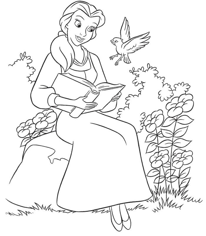 700x802 Free Printable Belle Coloring Pages For Kids Belle Coloring Pages