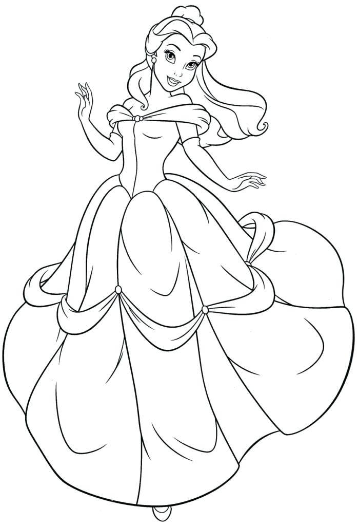 Belle Disney Princess Coloring Pages at GetDrawings | Free download