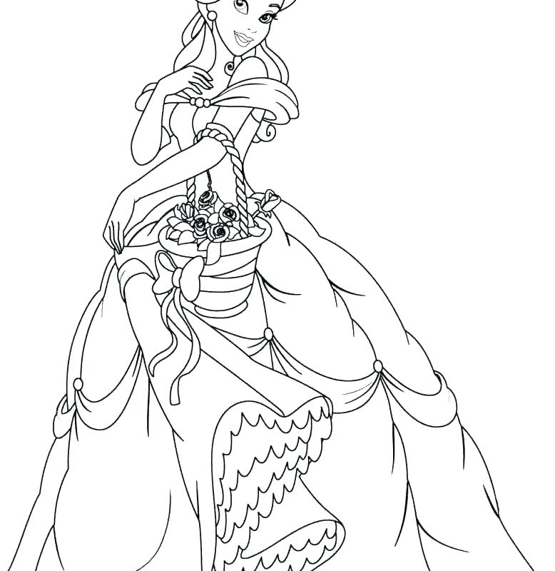 778x800 Belle Coloring Page