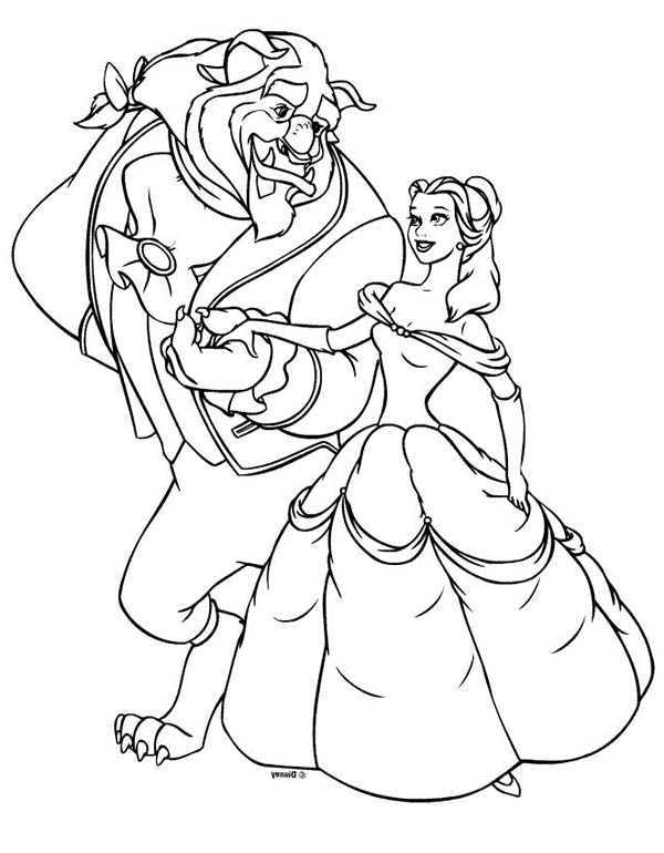 600x770 Belle Coloring Page Colouring Pages Princess Brings Intended