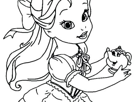 440x330 Disney Princess Belle Coloring Pages To Print Printable Barbie