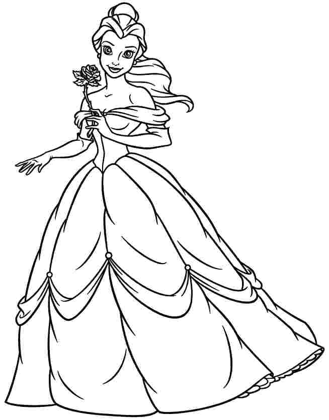 654x835 Princess Belle Printable Coloring Pages To Print Lovely In Page