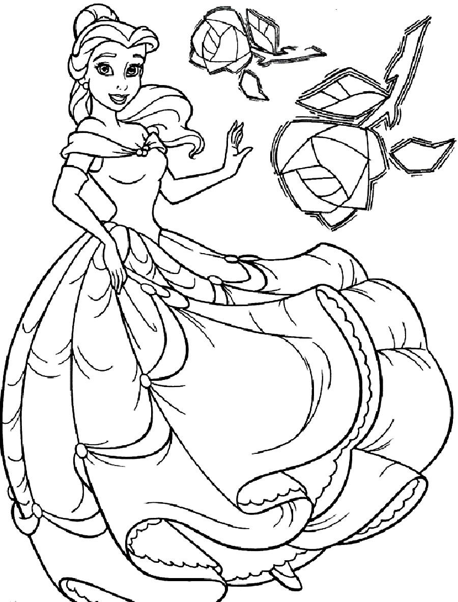 900x1182 Disney Belle Colouring Pages Free Printable Coloring And Princess