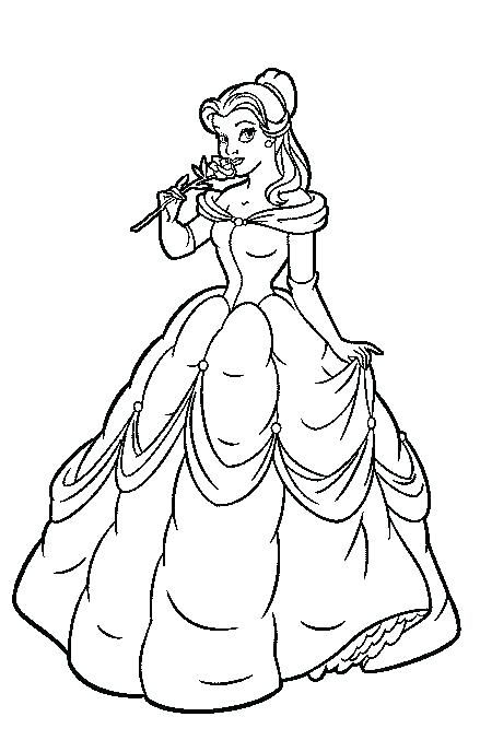 439x688 Belle Coloring Page Princess Belle Printable Coloring Pages Belle