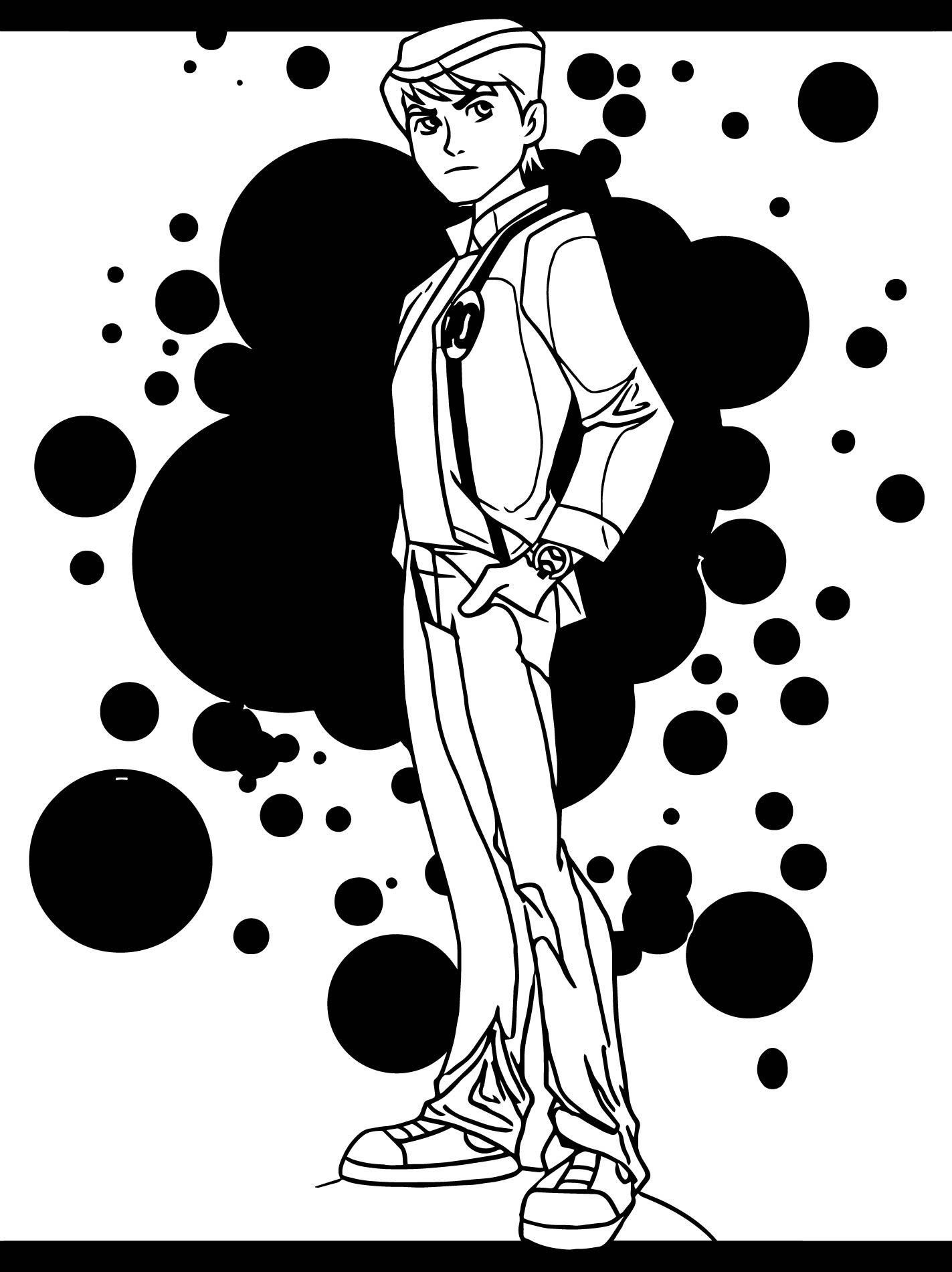 1423x1901 How To Draw Ben How To Draw Ben Alien Force Coloring Page