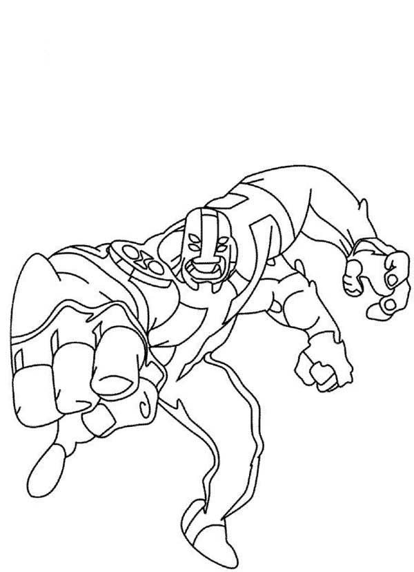 600x828 Four Arms From Ben Omniverse Coloring Page