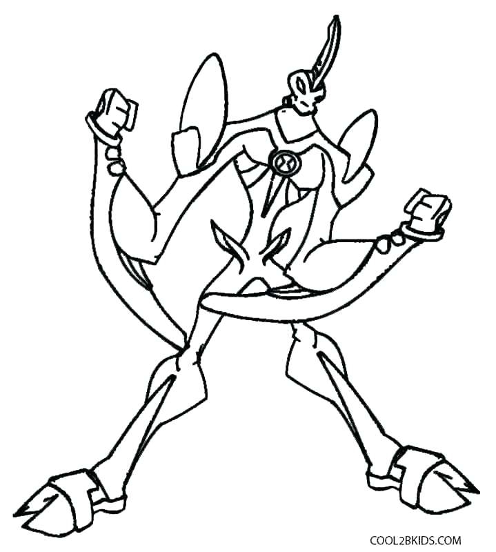 719x800 Ben Ultimate Alien Coloring Pages Best Ben Printable