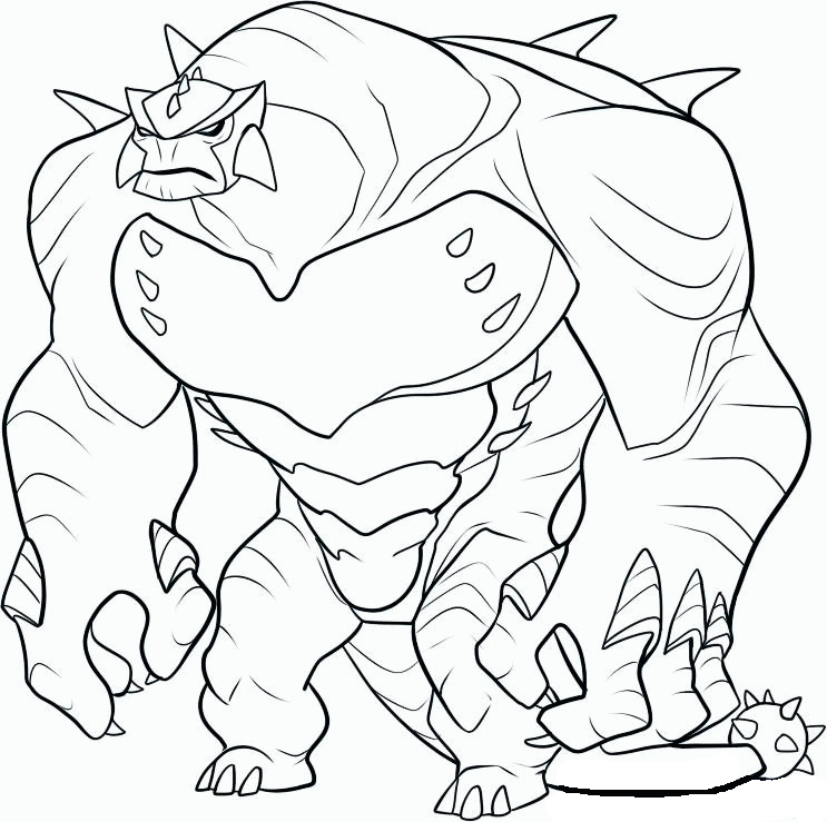 743x739 Ben Ultimate Alien Coloring Pages