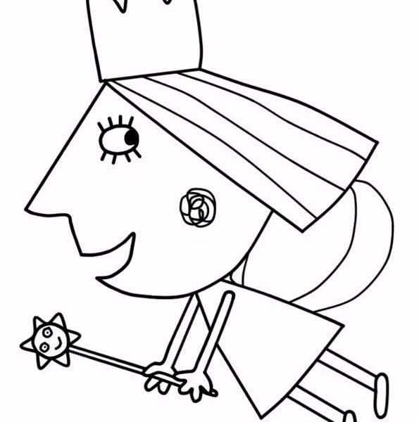 595x600 Ben And Holly Pictures To Print Ben And Holly Printable Colouring
