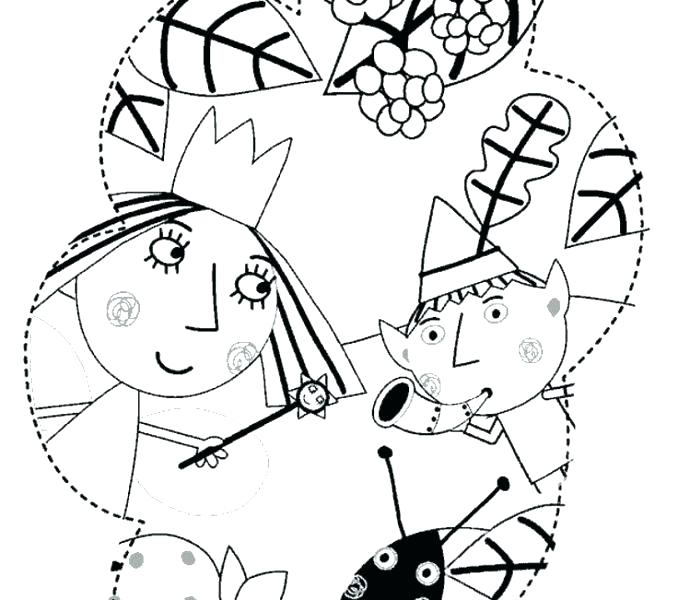 678x600 Ben And Holly Printable Colouring Pages Breathtaking And Holly