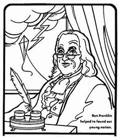 235x272 Benjamin Franklin Coloring Page Founding Fathers
