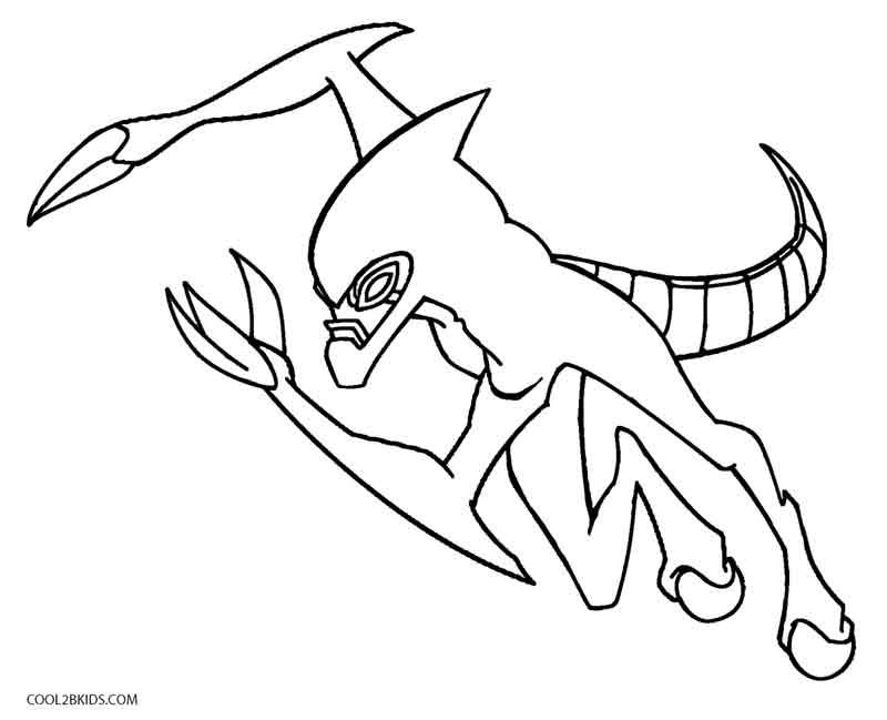 800x649 Printable Ben Ten Coloring Pages For Kids Cartoon