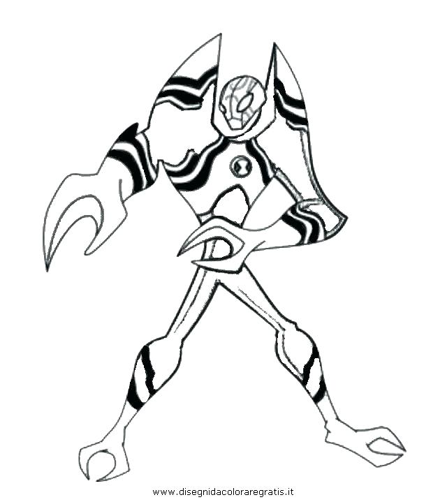 640x719 Ben Omniverse Coloring Pages Of Inside Ideas