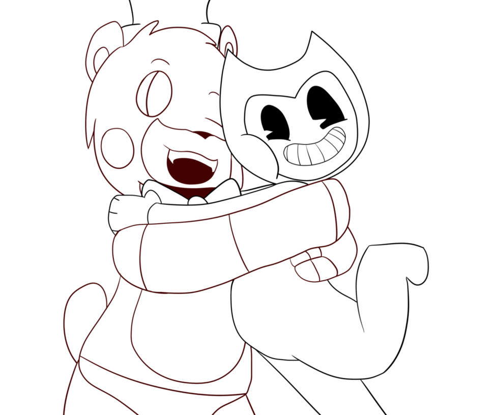 979x816 Free Printable Bendy And The Ink Machine Coloring Pages