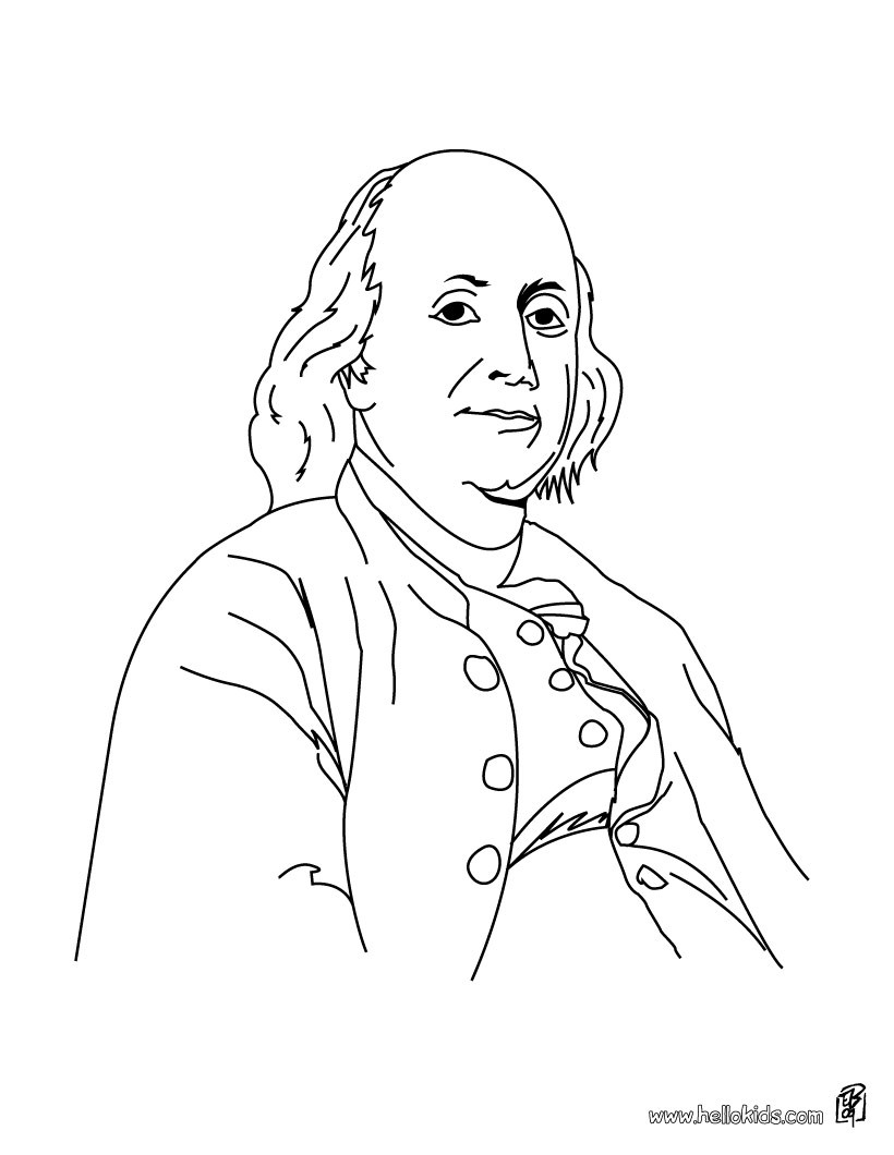 820x1060 Benjamin Franklin Coloring Pages
