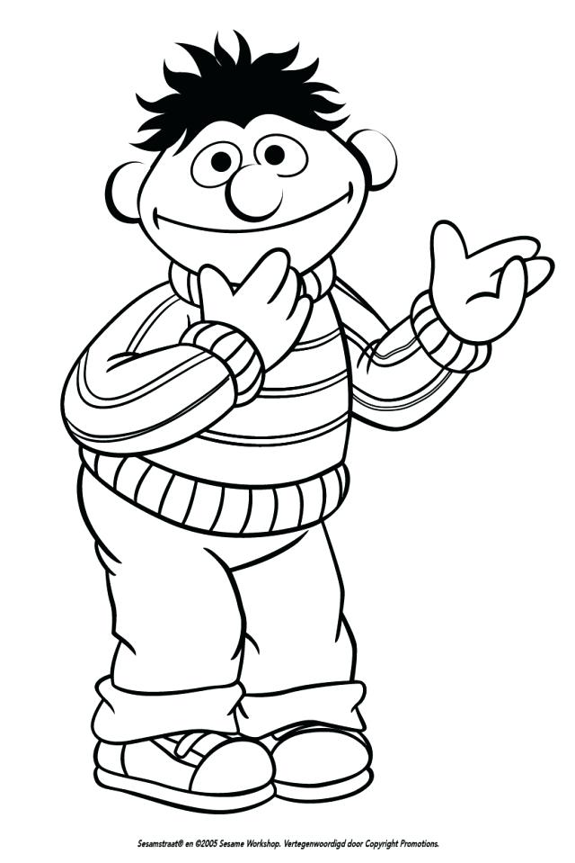 640x959 Ernie Coloring Pages Celebrate Sesame Streets Anniversary
