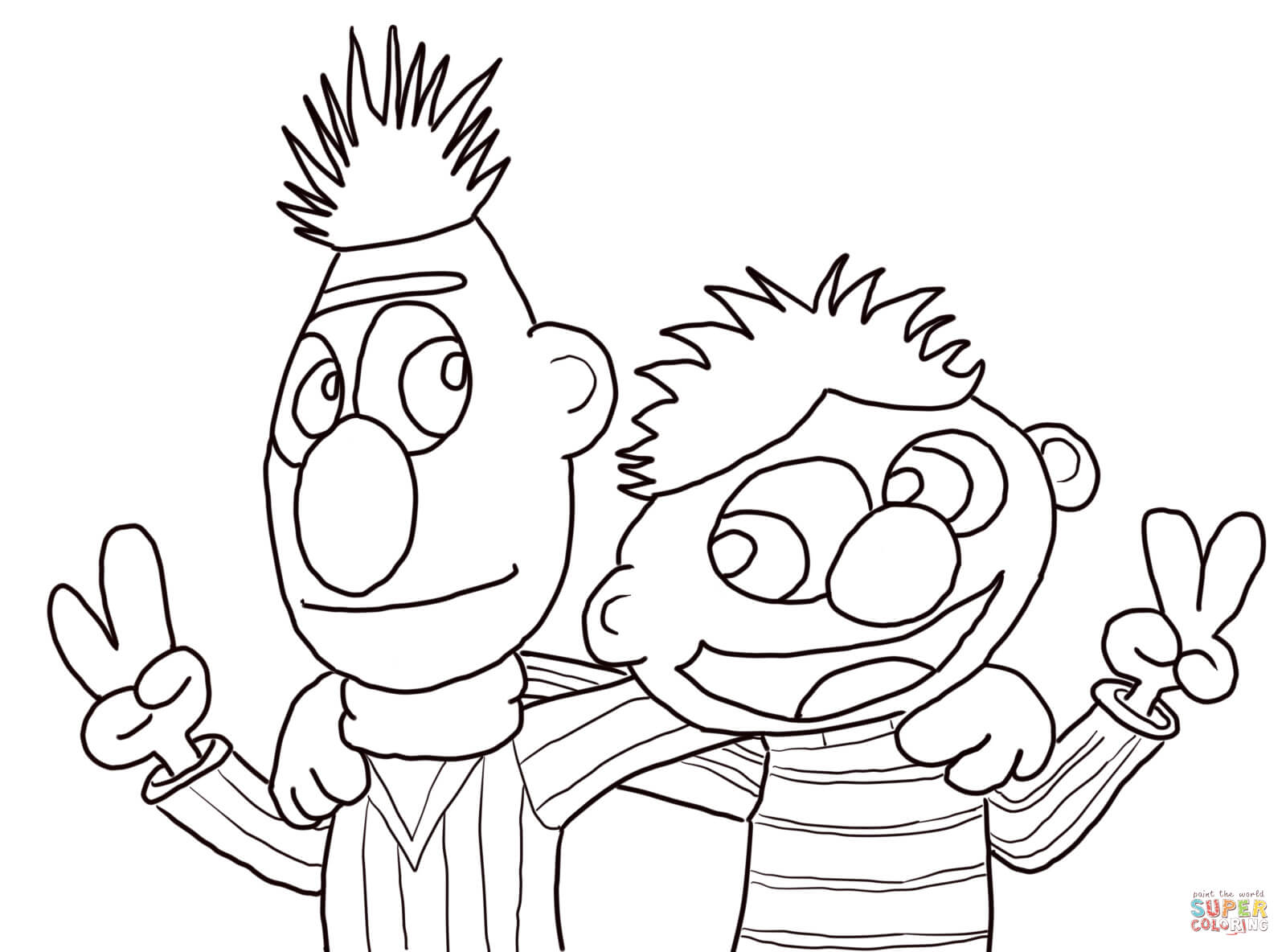 1600x1184 Quickly Bert And Ernie Coloring Pages Cool Pag