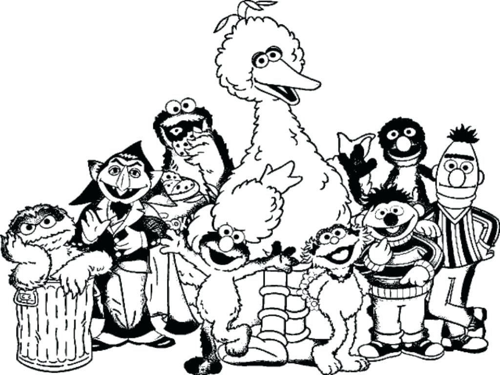 1024x768 Nice Sesame Street Printable Coloring Pages Be