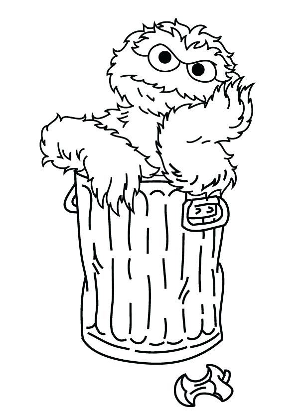 618x833 Printable Sesame Street Coloring Pages The Grouch Daydream