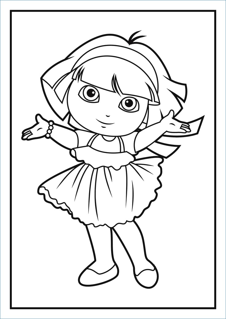 736x1040 Dora Christmas Coloring Pages