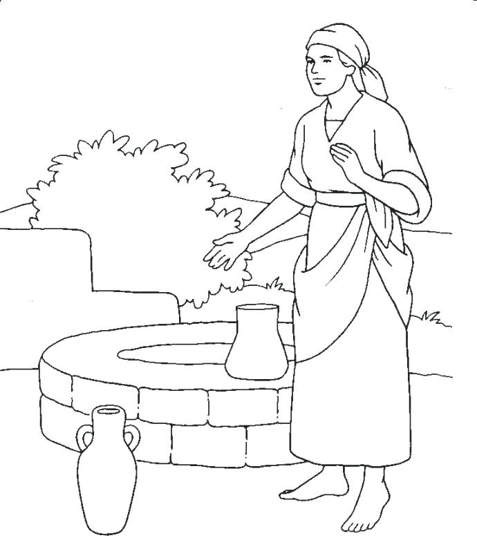 690x782 Coloring Pages For Women Woman At The Well Coloring Page Best