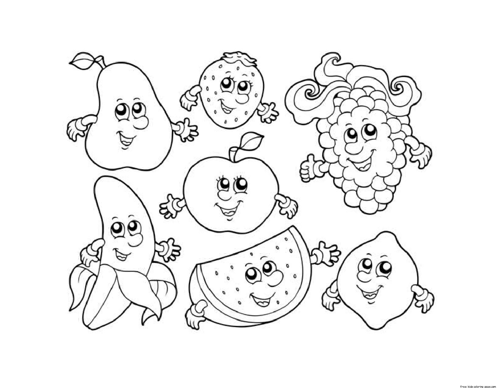 1650x1275 Fruit Coloring Pages Printable Archives Best Inside For Kids