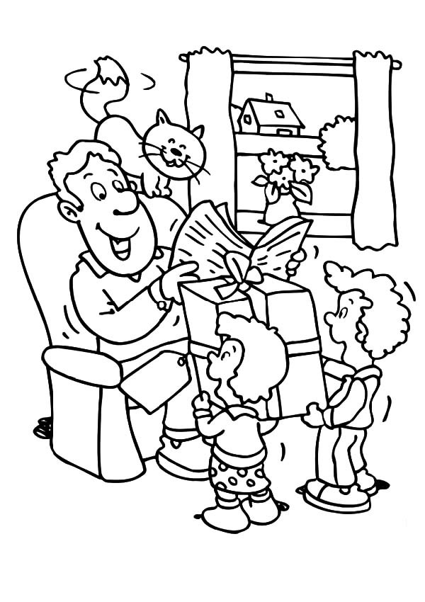600x850 Prepare Big Gift For Best Dad In The World Coloring Pages Best