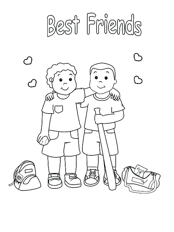 600x799 Best Friend Coloring Pages Friendship Coloring Pages And Friends