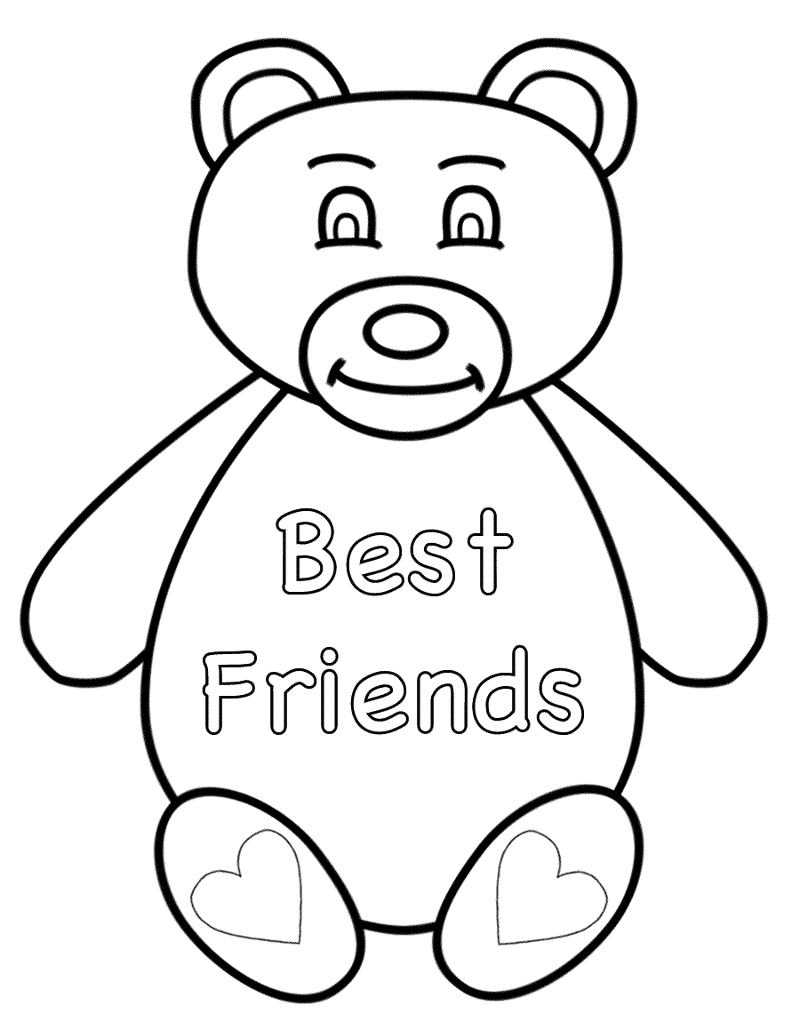 900x1150 Printable Best Friend Coloring Pages For Girls Color Bros