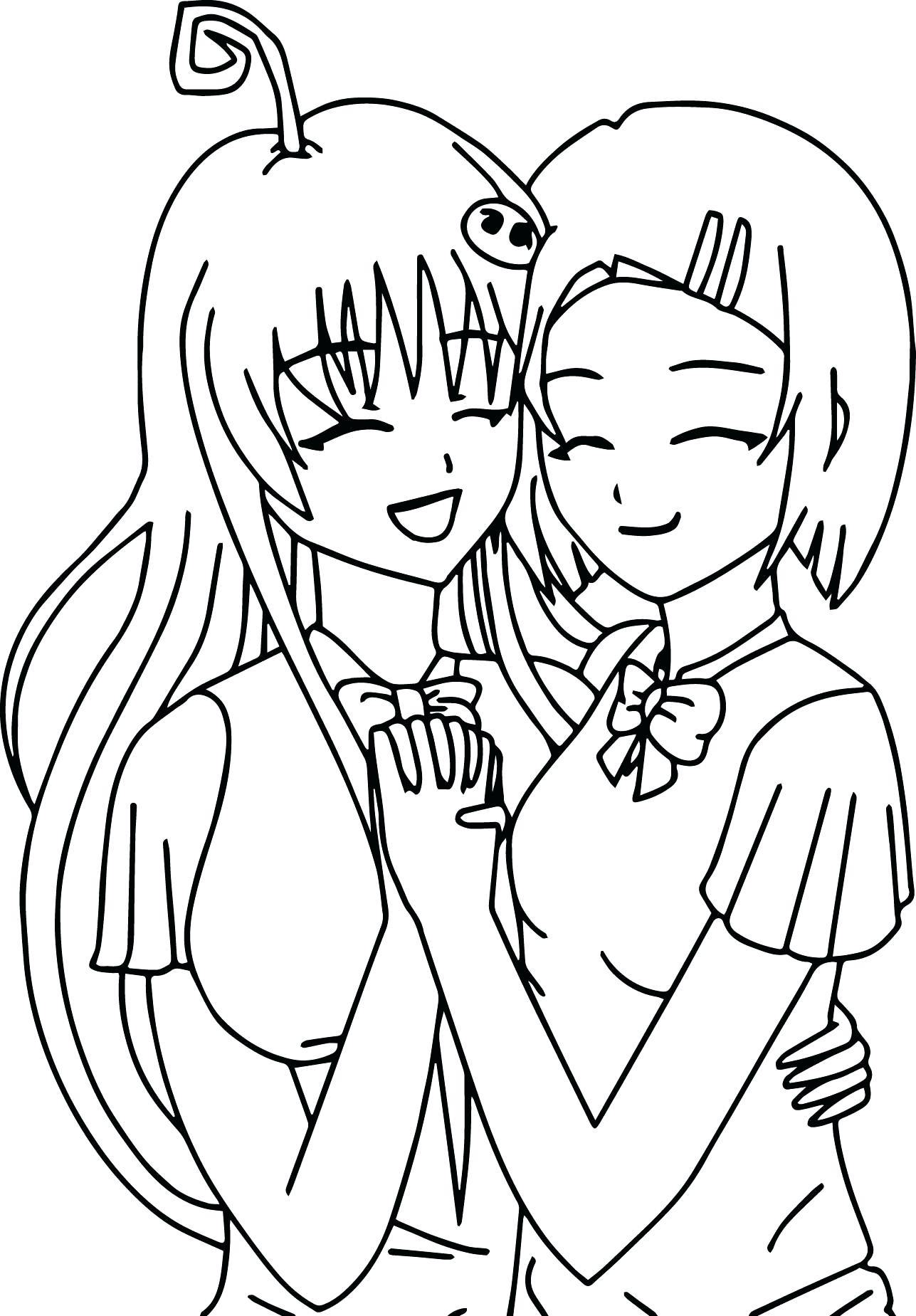 1287x1849 Best Friend Coloring Pages To Print