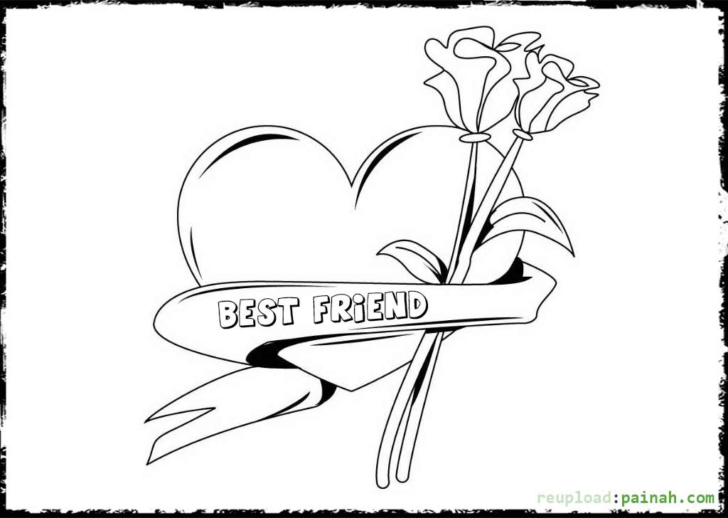 1024x728 Best Friend Coloring Pages Best Friend Coloring Pages