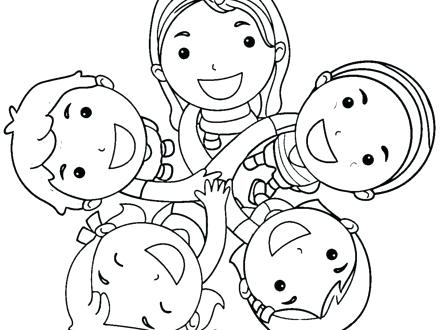 440x330 Friendship Coloring Pages Printable Friends Forever Page Best