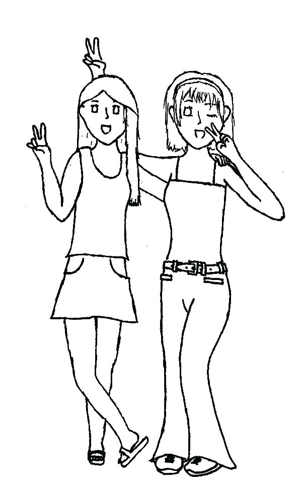 Best Friends Coloring Pages Printable at GetDrawings | Free download