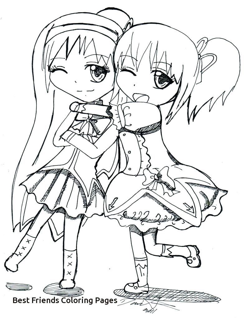 783x1021 Four Anime Best Friends Forever Coloring Page Friend Pages