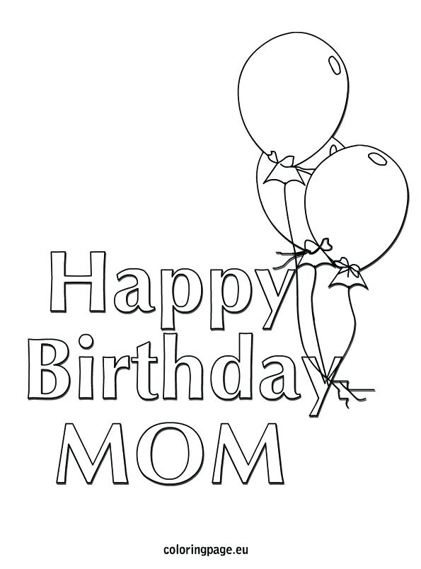 595x804 Best Mom Coloring Pages Printable Coloring Happy Birthday Mom