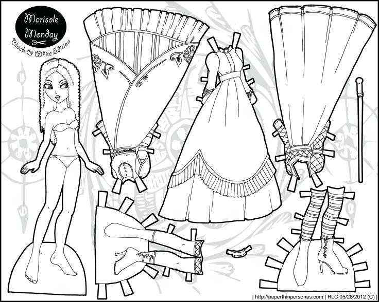 736x588 Paper Doll Coloring Pages Tremendous Paper Doll Coloring Page