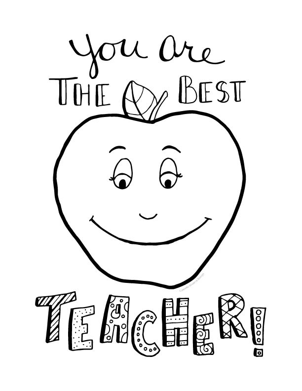 612x792 Teacher Coloring Pages