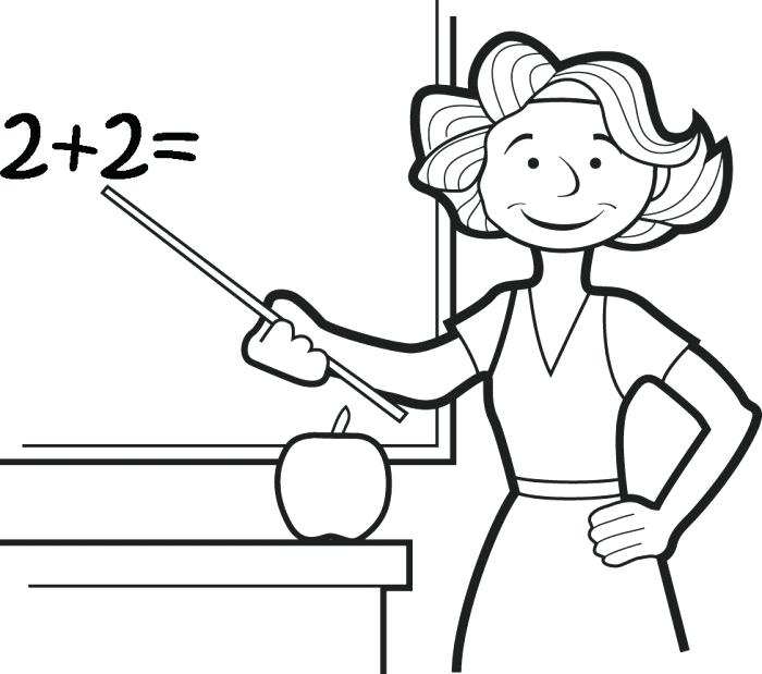 700x619 Best Teacher Coloring Pages Teacher Coloring Education Teacher