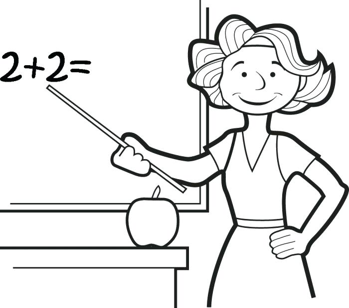 700x619 Teacher Coloring Pages Modest Teacher Coloring Page Top Kids