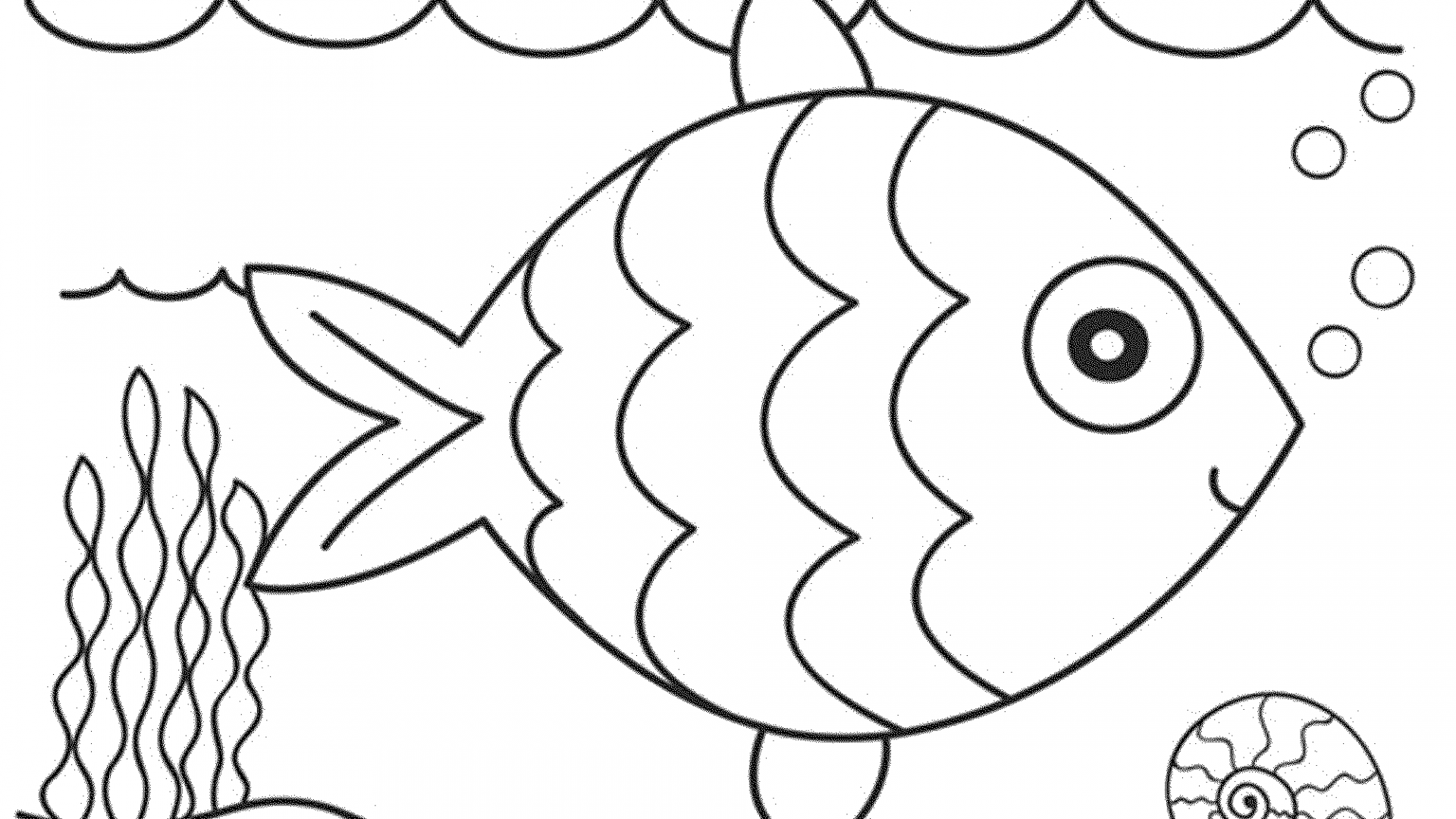 1920x1080 Free Printable Fish Coloring Pages For Kids In Fine Clown Adults