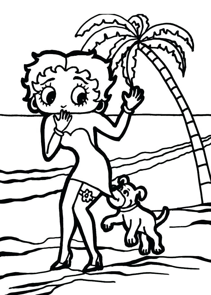 736x1031 Betty Boop Coloring Pages Coloring Pages Beach Coloring Pages