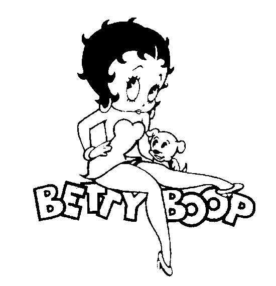 550x570 Coloring Page Betty Boop