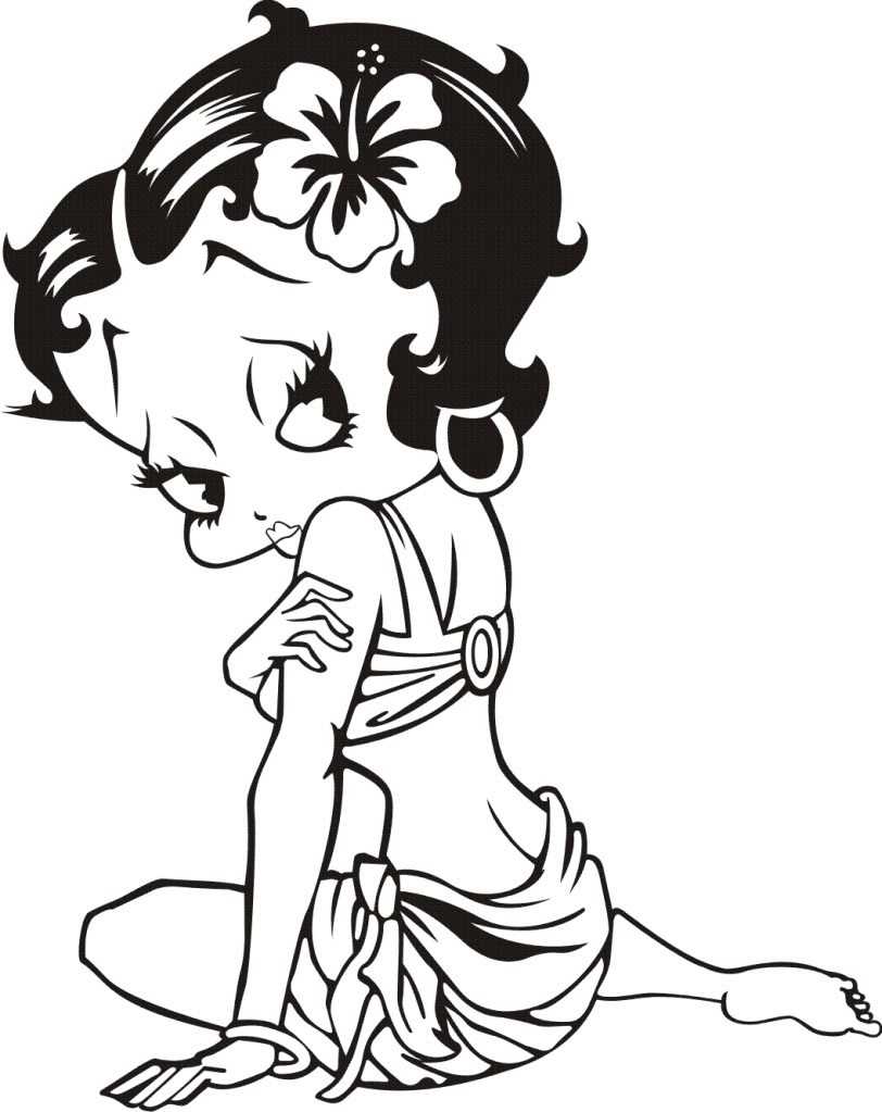 812x1023 Betty Boop Coloring Pages