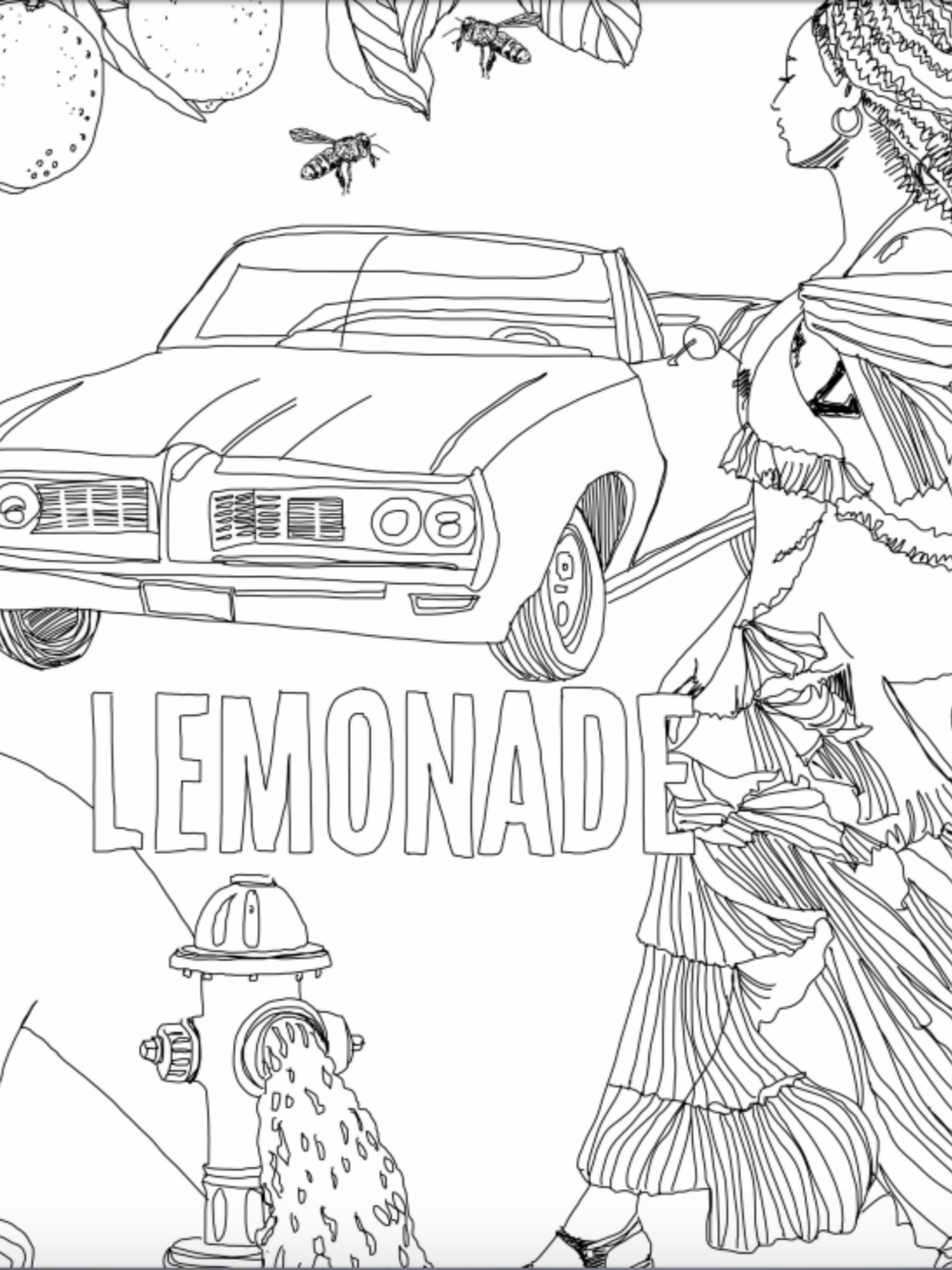 1800x2400 Beyonce Lemonade Coloring Book