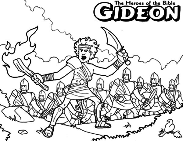 600x464 Gideon The Bible Heroes Coloring Page